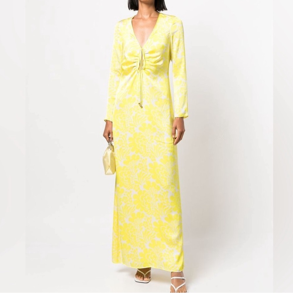 Alexis Yellow Floral Long Sleeve Dress